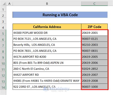 zip code with 4 digits at end