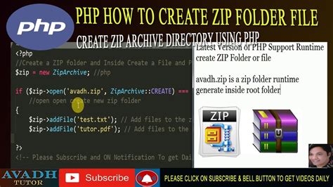 Zip Files In Folder Php