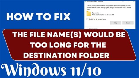 Zip Folder File Name Too Long