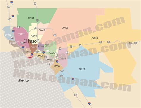 zip postal code el paso tx