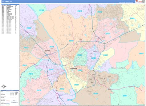 South Carolina County Map With Zip Codes