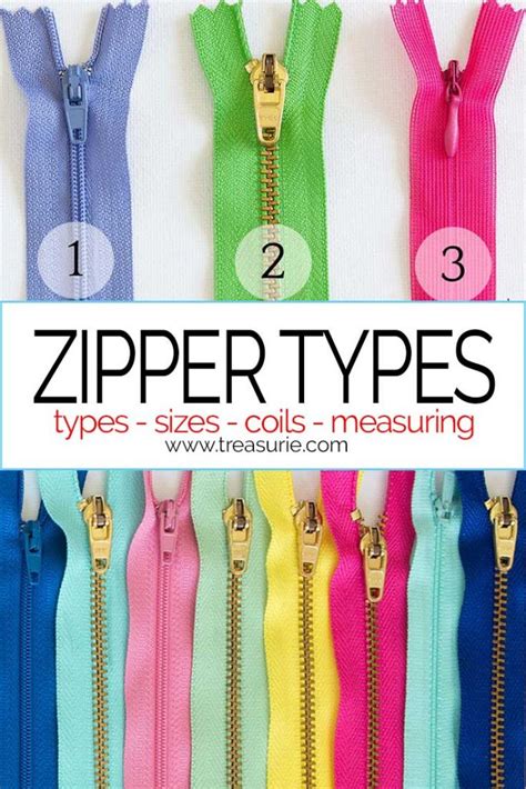 Zipper Sizes And Types