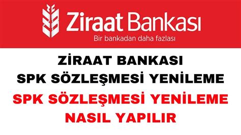 ziraat bankası sözleşme yenileme