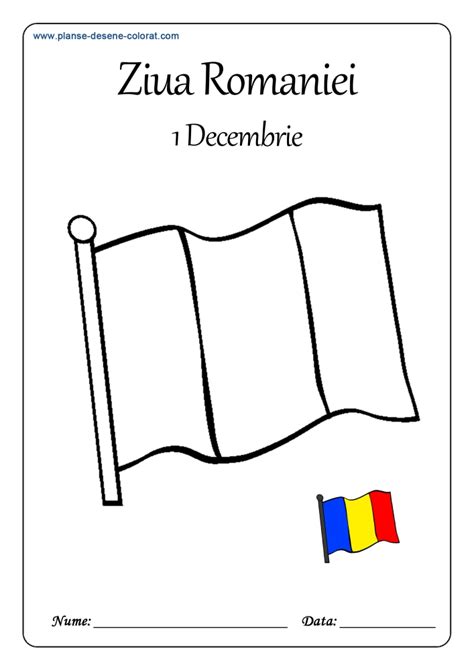 ziua romaniei de colorat