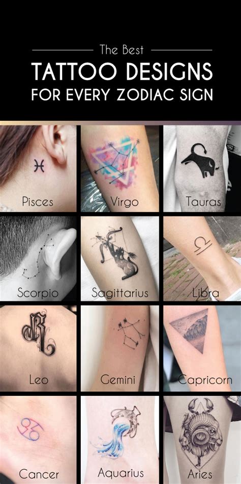 Informative Zodiac Signs Tattoo Designs Ideas