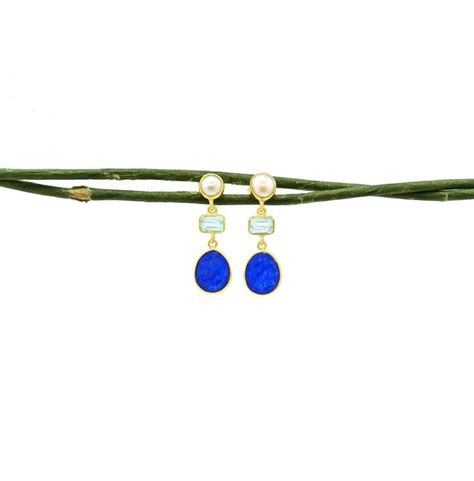 Zoe Earrings Set Blue