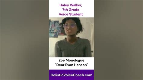 Zoe Monologue Dear Evan Hansen