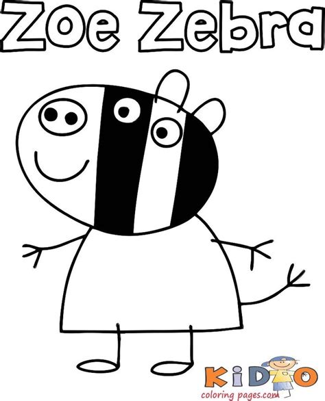 zoe zebra coloring page printable template