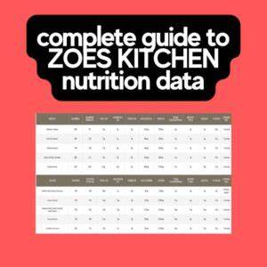 Zoes Kitchen Menu Prices & Nutrition Info All Menu Prices