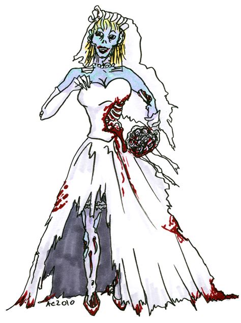 zombie bride drawing