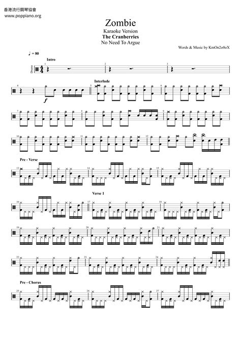 Zombie Cranberries Drums Pdf