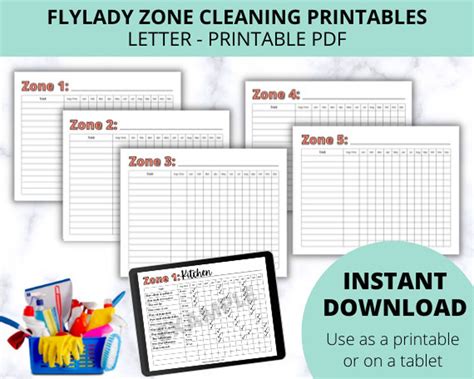 Zone Cleaning Printables