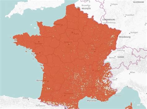 Consulter la carte couverture 4G de Orange en 2020