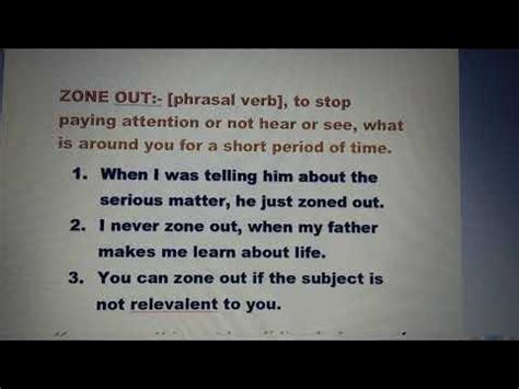 zone out meaning in tamil with example