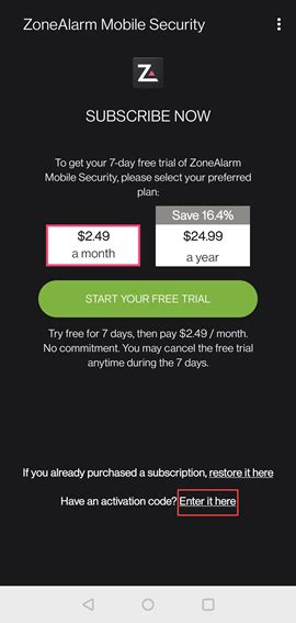 Zonealarm Mobile Security Activation Code