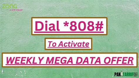zong mega data offer code