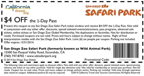 zoo safari park coupons