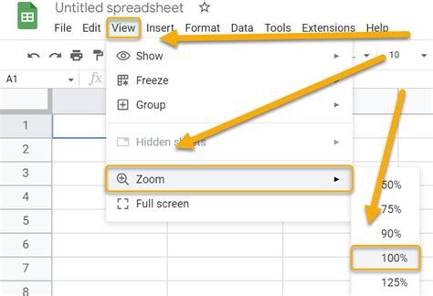 How to zoom in and Zoom out in Google sheets Change zoom level YouTube