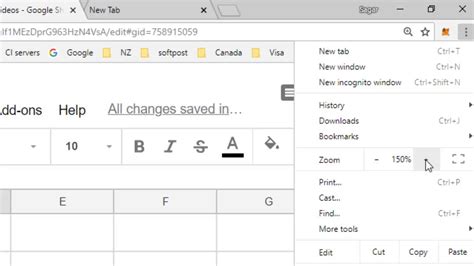 How to zoom in and Zoom out in Google sheets Change zoom level YouTube