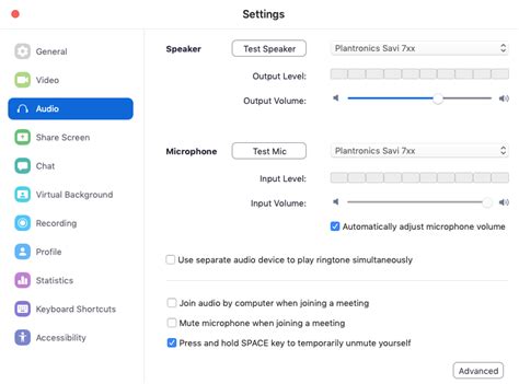 Zoom Audio Conference Plan
