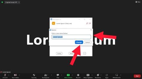 Image of Zoom Change Name