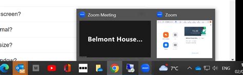 Zoom Full Screen Covers Taskbar