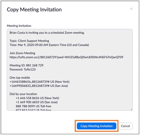 zoom meeting how to invite