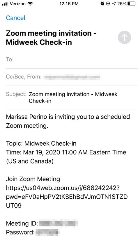 zoom meeting invite email sample