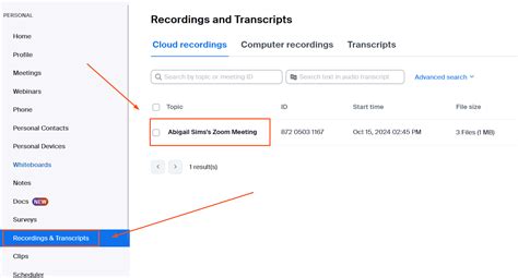 Zoom Recording Transcribe