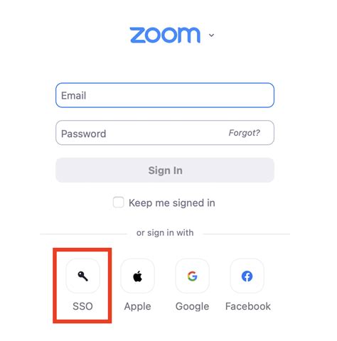 zoom sign in with sso support