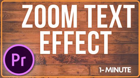 Zoom Text Effect Premiere Pro
