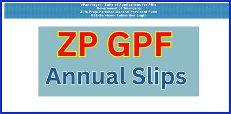 Zp Gpf Slips Karimnagar