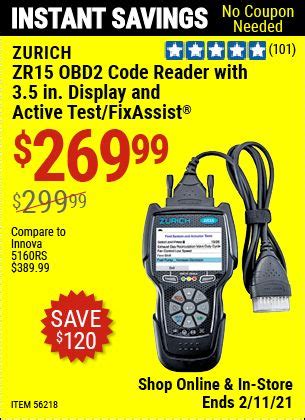 ZURICH ZR15S OBD2 Code Reader 57662 eBay