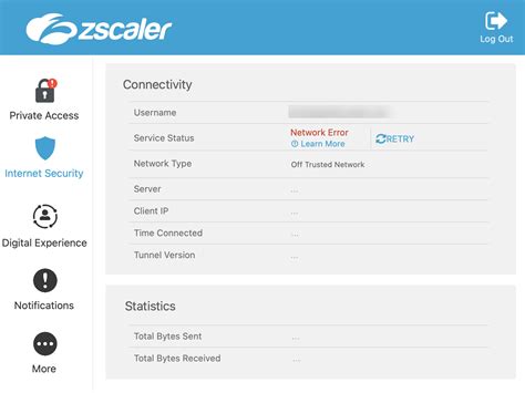 zscaler not connecting to internet