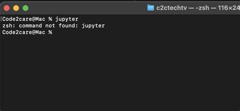 zsh command not found jupyter macbook