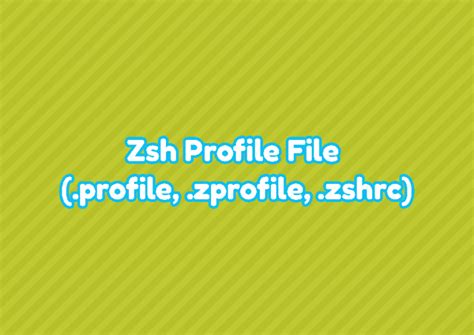 Zsh Profile Example