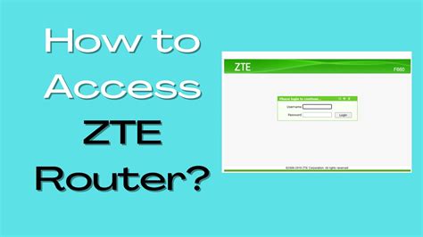 zte router login page