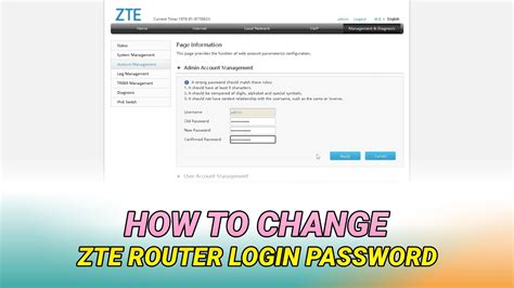 zte router login password change