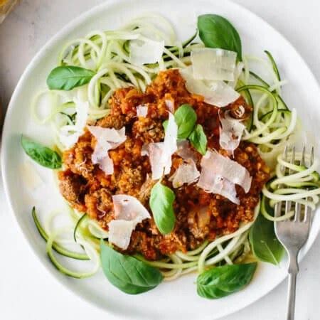 Zucchini Noodle Bolognese