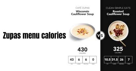 zupas nutritional information