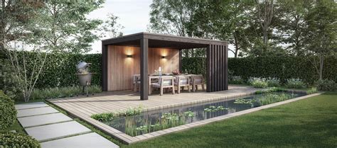 Zwarte Overkapping Tuin