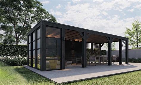 Zwarte Tuin Overkapping