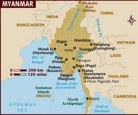 แผนที่พม่าอย่างละเอียด