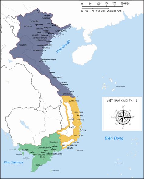แผนที่เวียดนามเหนือ-ใต้