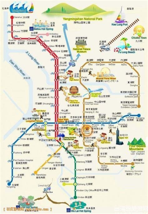 台北捷運景點路線圖