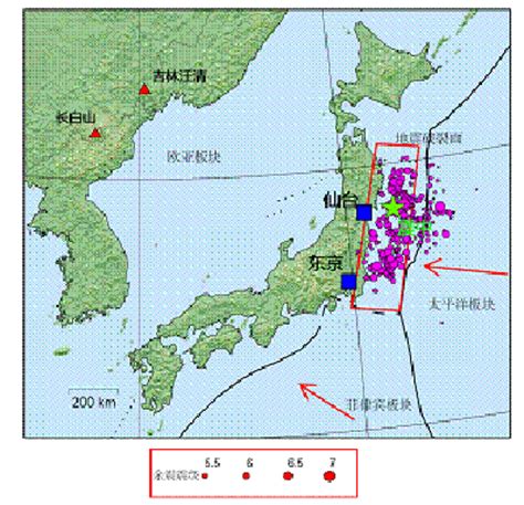 日本地震位置